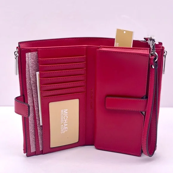 Michael Kors Double Zip Ombre Wallet Wristlet Smartphone Case - Picture 8 of 14